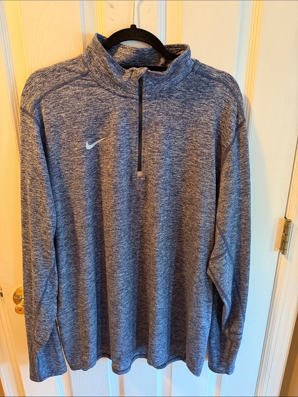 Nike Heathered Blue Quarter-Zip Pullover